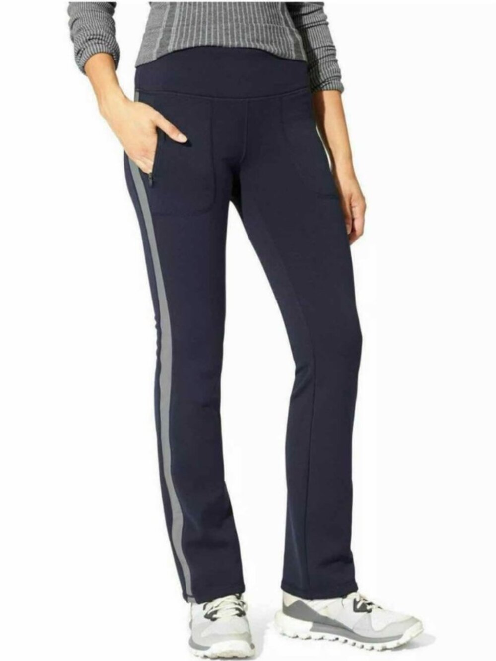 ATHLETA | Street to Summit Fleece-Lined Pants | Black + Gray | Size M